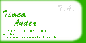 timea ander business card