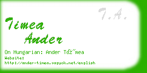 timea ander business card